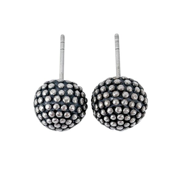Silpada P1226 Sterling Silver 925 Textured “Popcorn” Stud Earrings - Picture 4 of 9